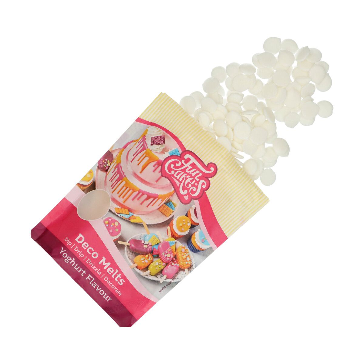 FunCakes Deco Melts -  okus jogurt, 250g
