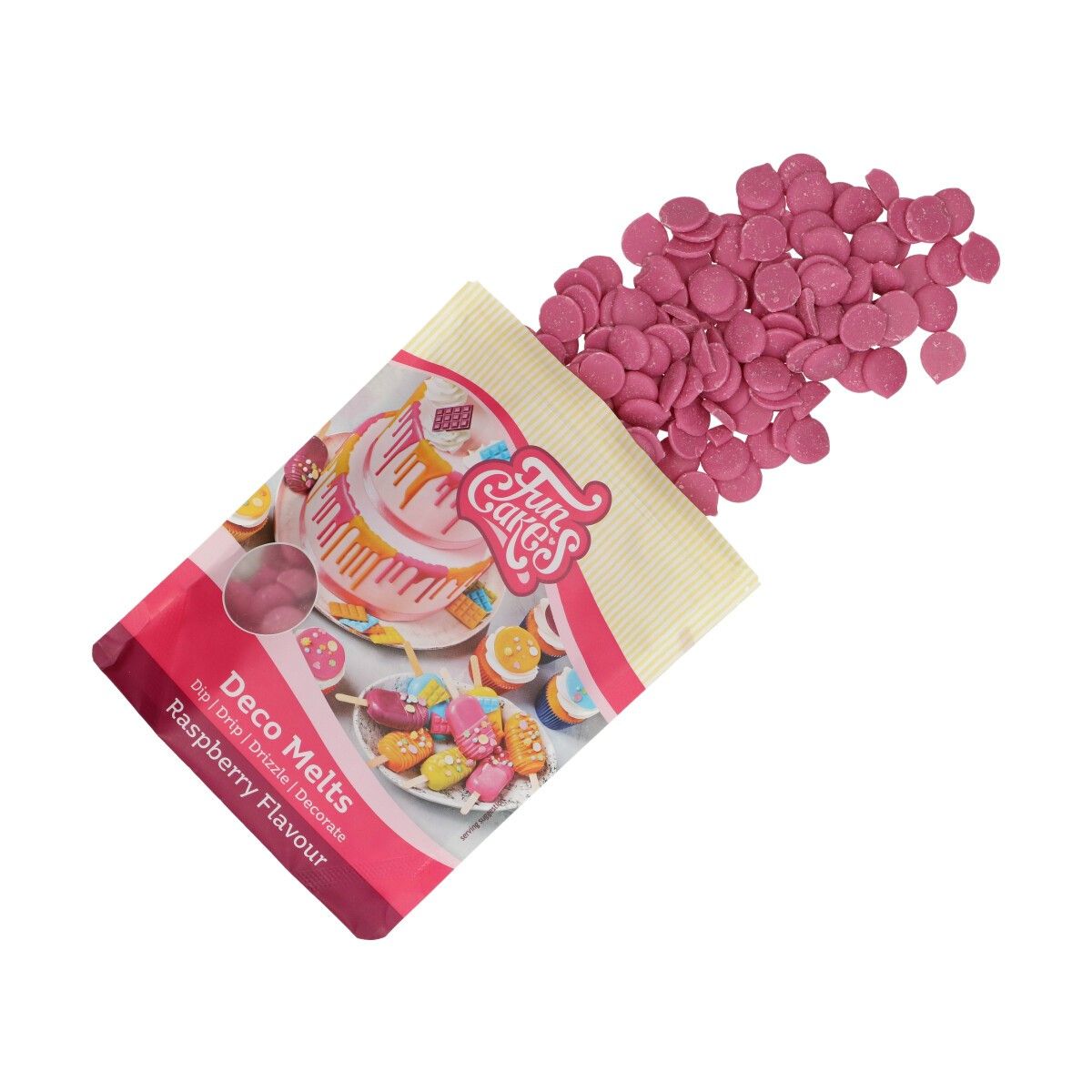 FunCakes Deco Melts -  okus malina, 250g
