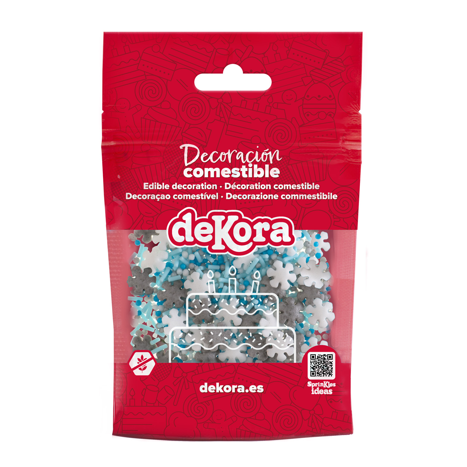 Dekora sladkorni posip 100g, snežinke