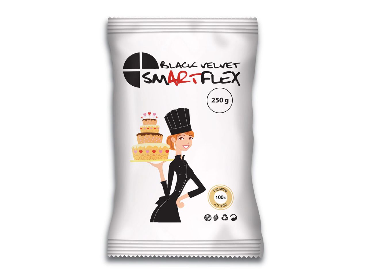 Smartflex velvet vanilija, 250g - črna
